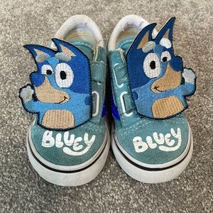 Size 7 Bluey Vans shoes - custom made